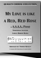 My love is like a Red,Red Rose (S.S.A.A.) SSAA choral sheet music cover